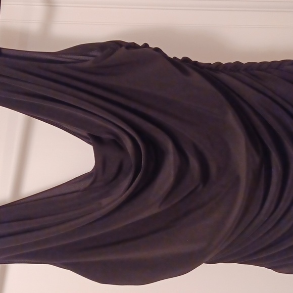 Black Draped Front Jumpsuit. Size 10. - Picture 5 of 7